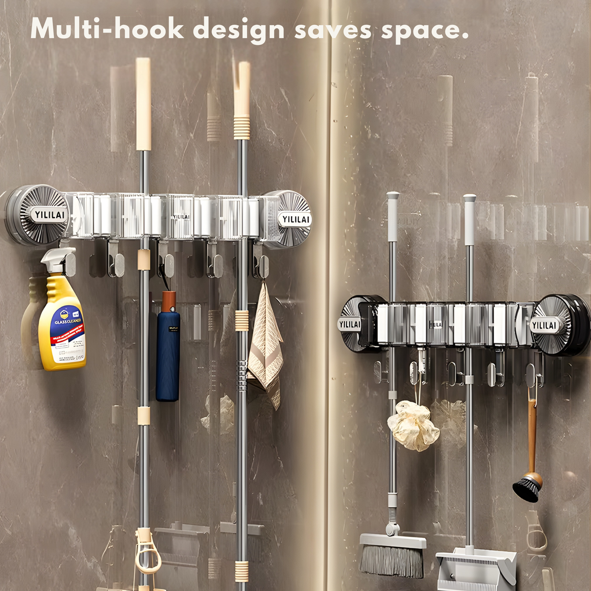 Wall Mounted Broom & Mop Holder
