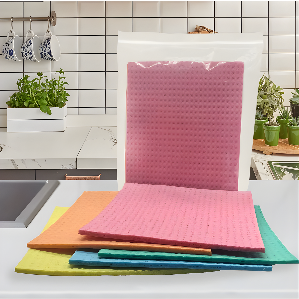 Cellulose Sponge Cloth (Pack of 3)