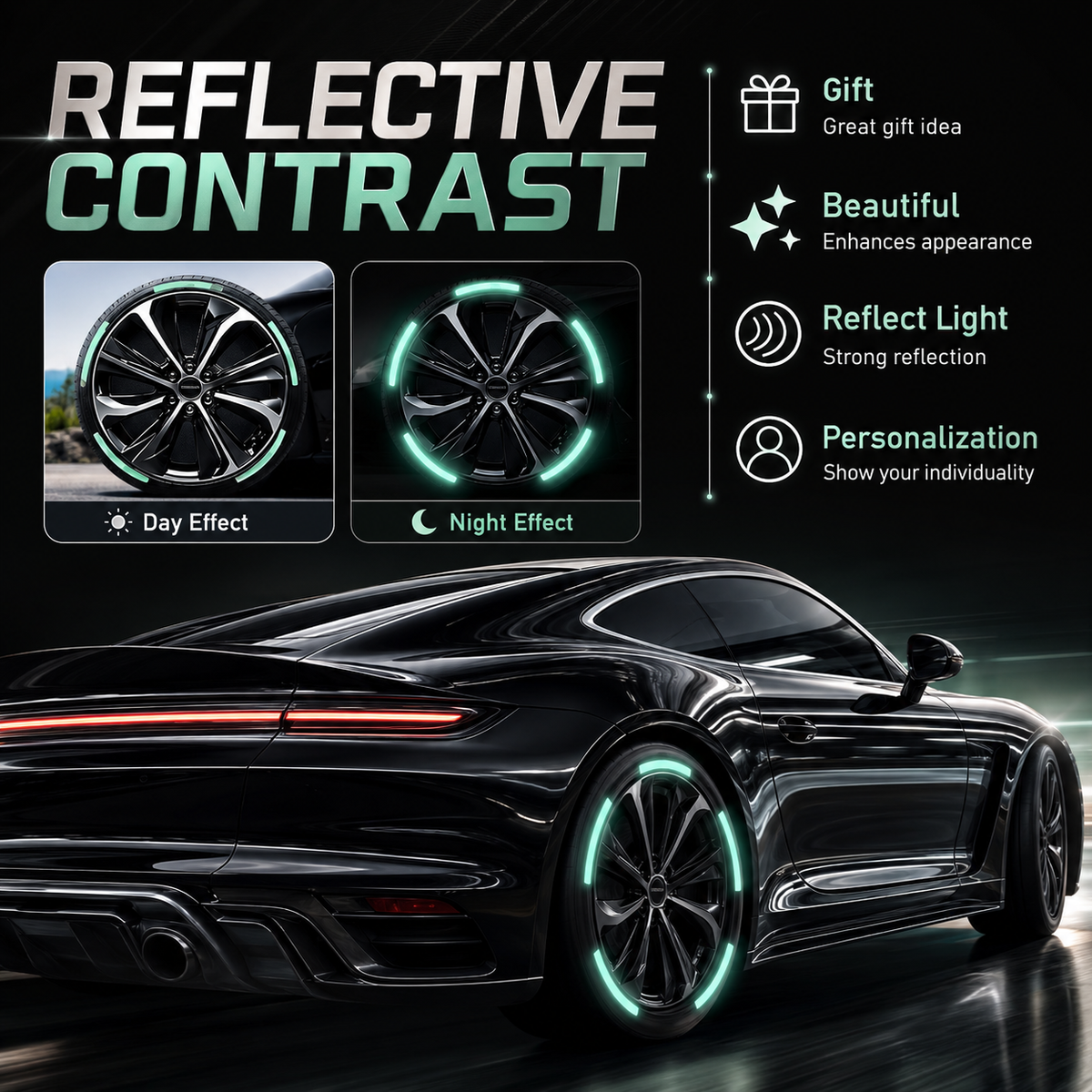 Reflective Wheel Rim Stickers