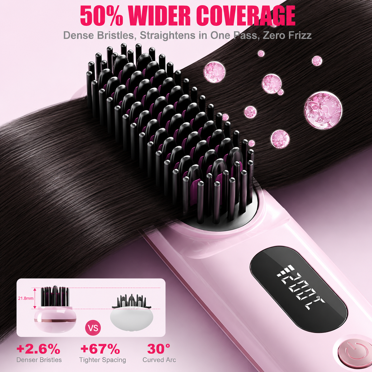 Cordless Hair Straightener Brush