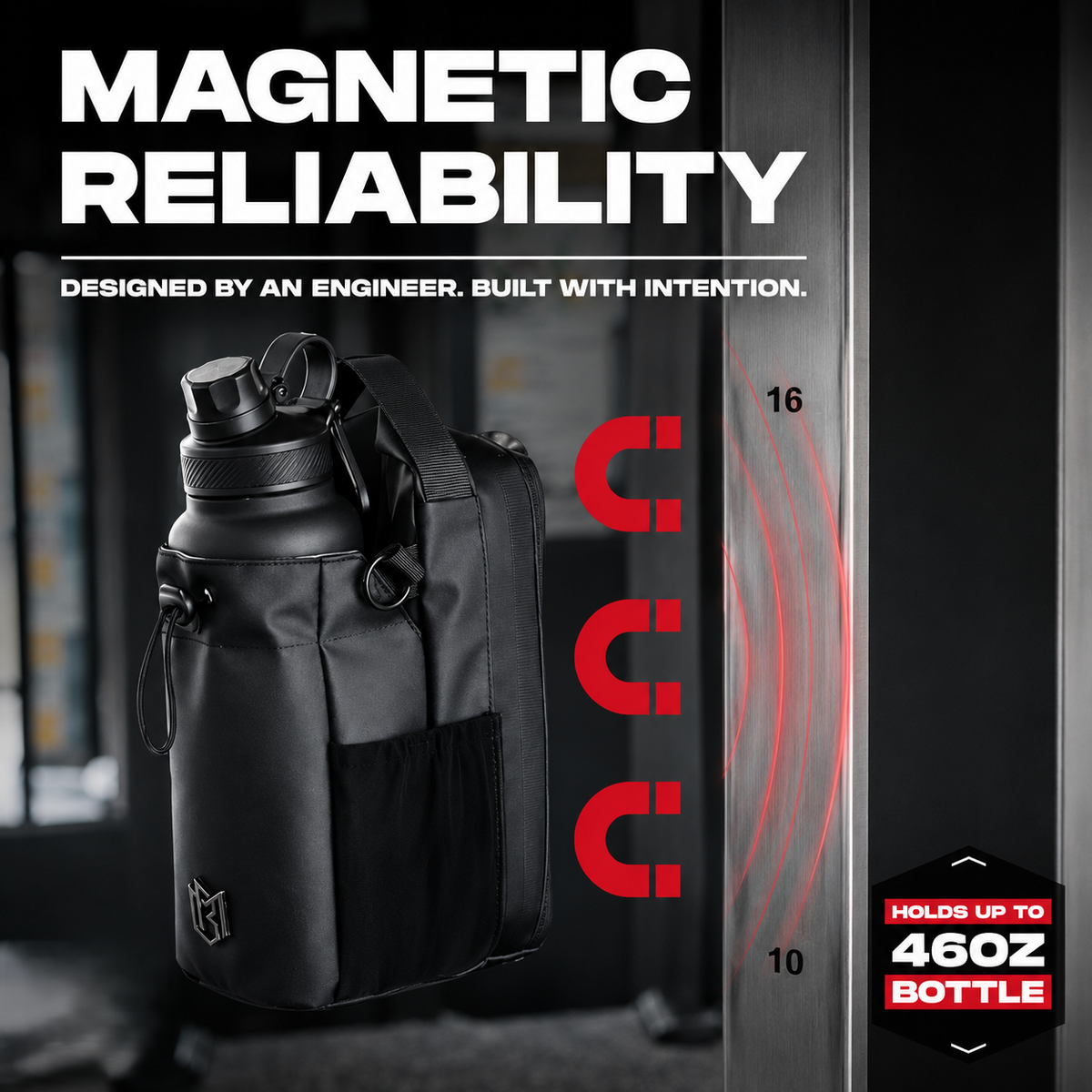 Magnetic Fitness Water Bottle Bag