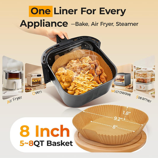 Air Fryer & Microwave Liners: Pack of 100Pcs