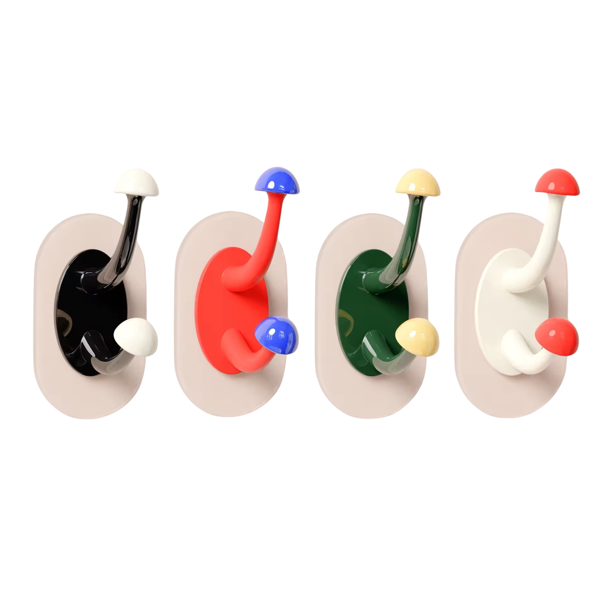 Mushroom Adhesive Wall Hook (Pack of 4)
