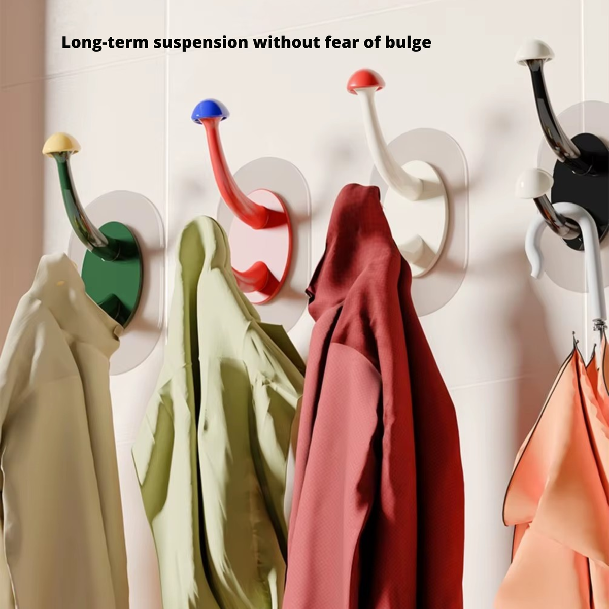 Mushroom Adhesive Wall Hook (Pack of 4)