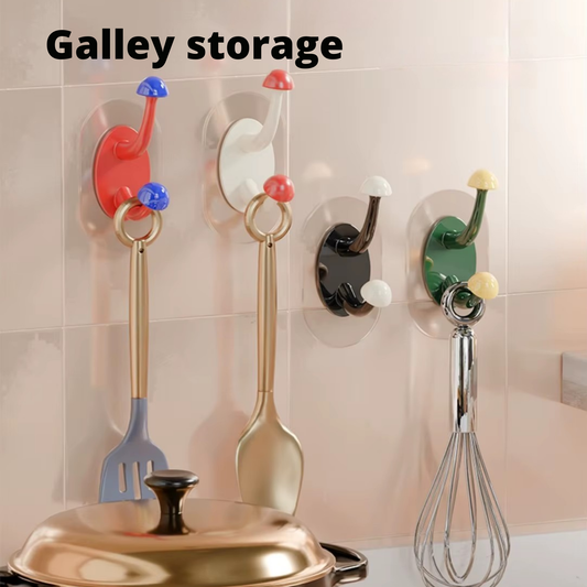 Mushroom Adhesive Wall Hook (Pack of 4)