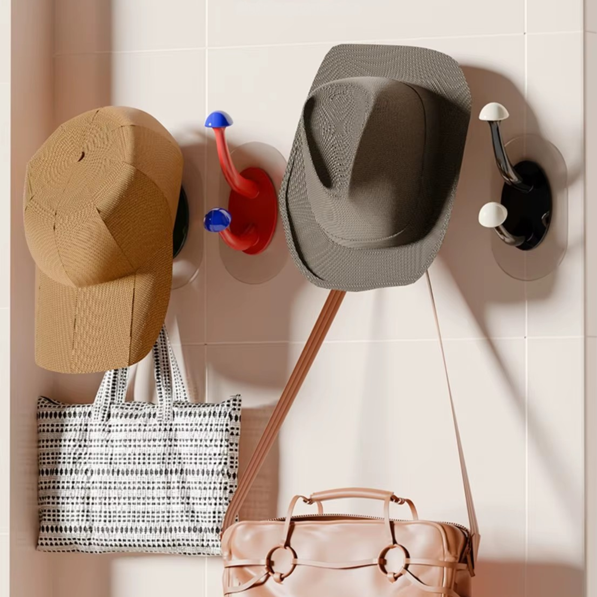 Mushroom Adhesive Wall Hook (Pack of 4)