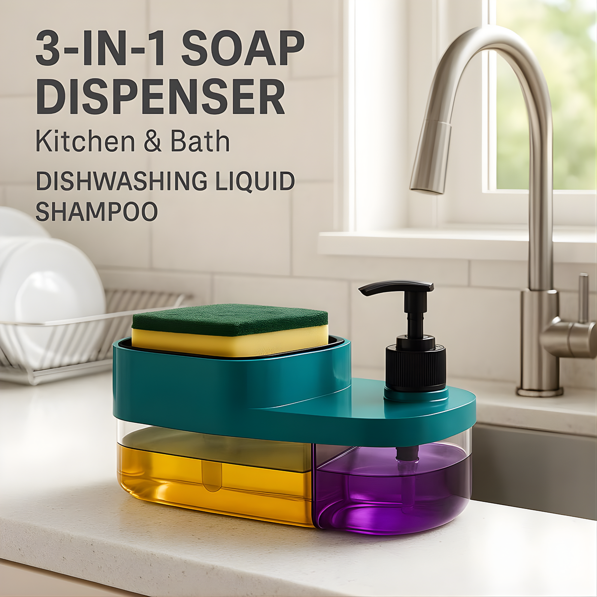 3-in-1 Kitchen Soap Dispenser