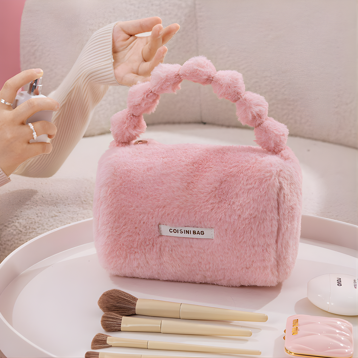 Luxury Fluffy Cosmetic Bag