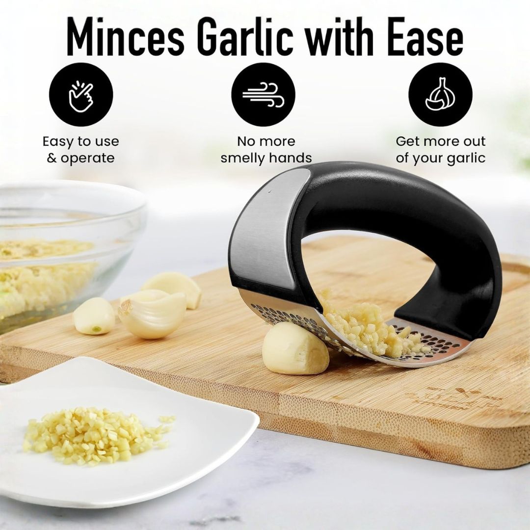 Stainless Steel Garlic Crusher (Pack of 2)
