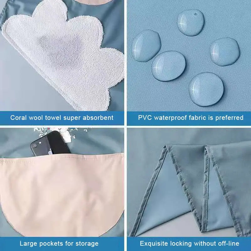 Kitchen Apron With Pocket & Hand-wipe