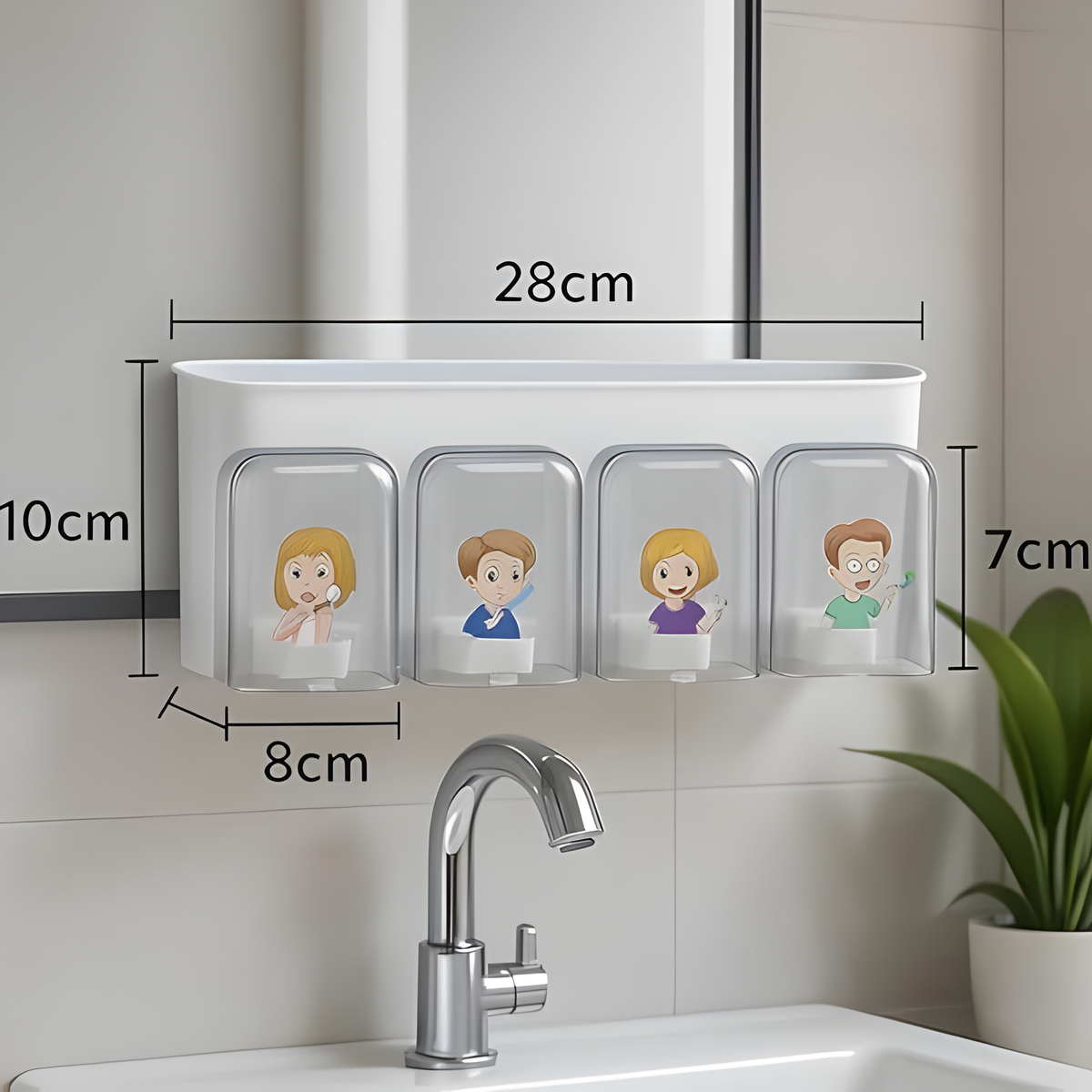 Wall Mounted Toothbrush Holder
