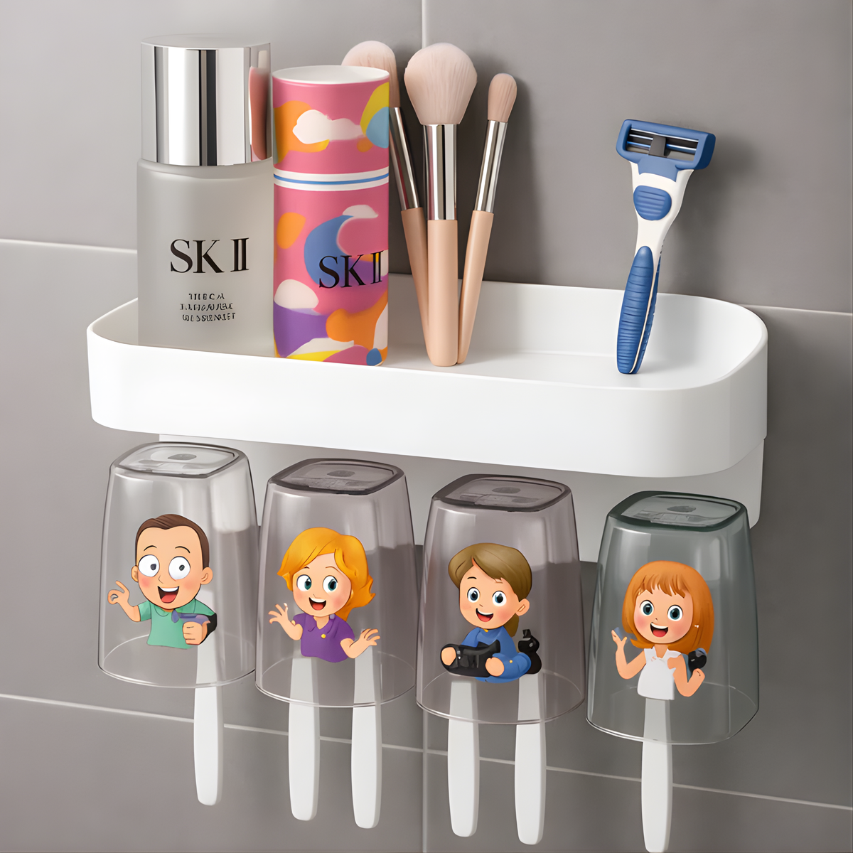 Wall Mounted Toothbrush Holder