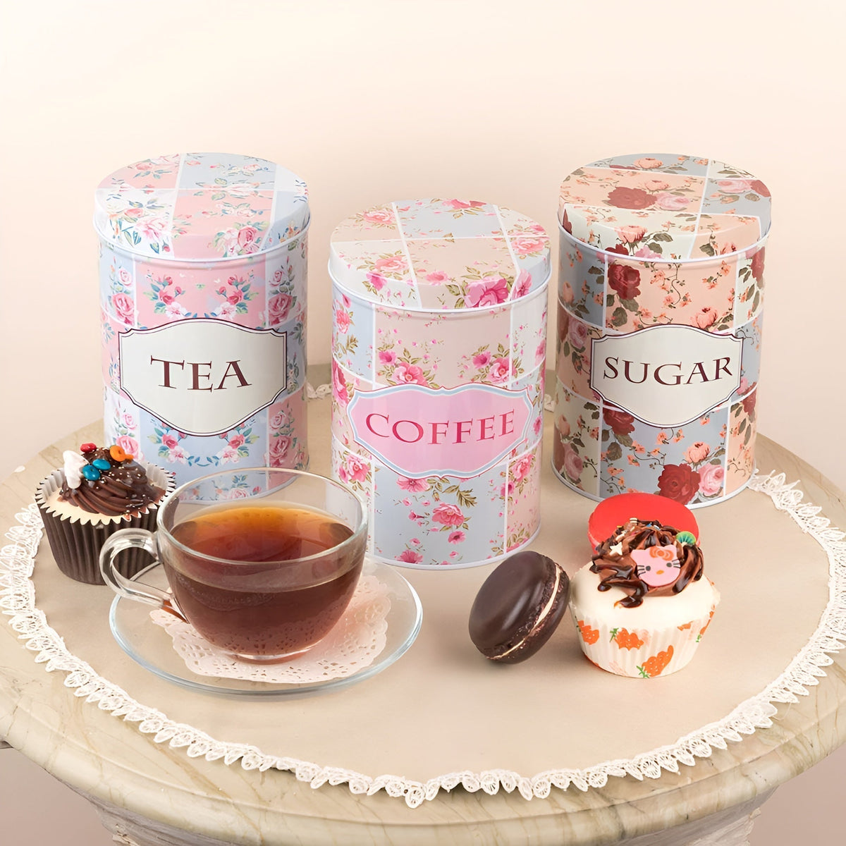 Vintage Storage Tin Set