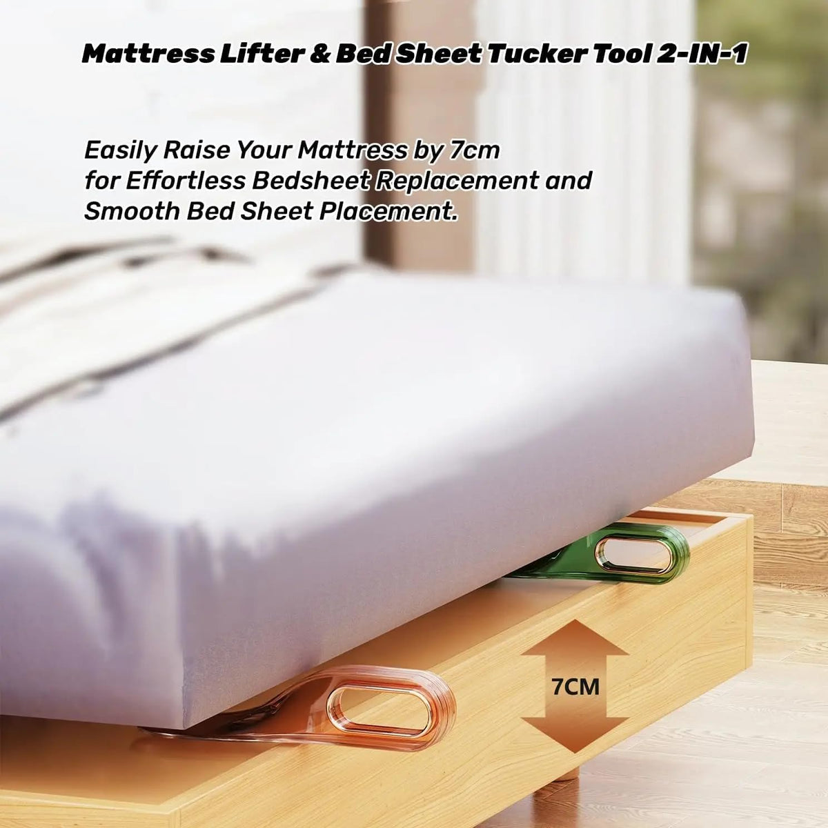 2 in 1 Mattress Lifter  & Bed sheet Tucker Tool (Pack of 2)