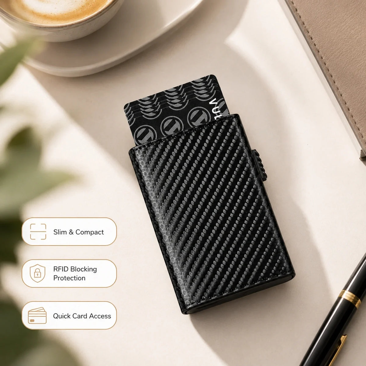 Slim RFID Leather Card Wallet