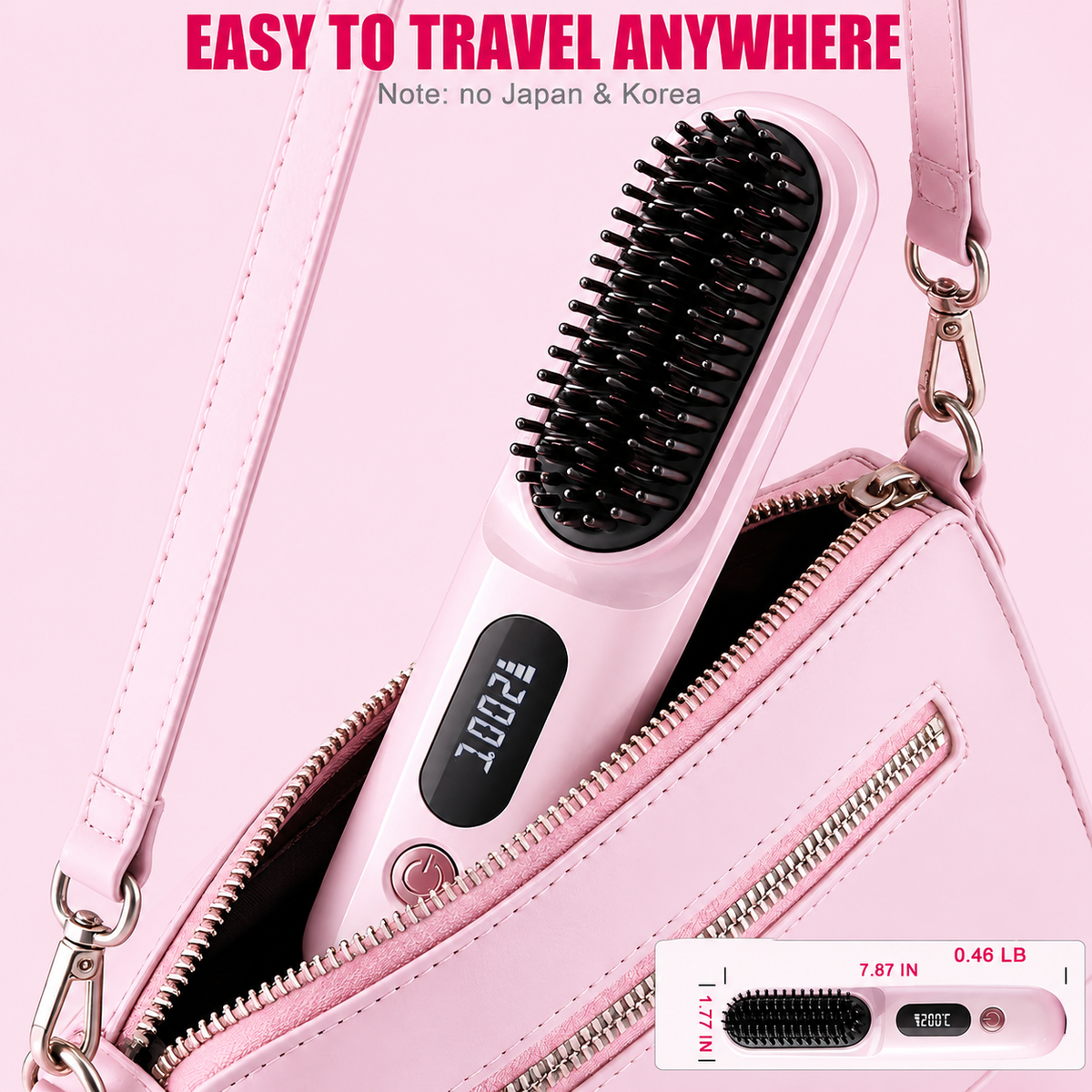 Cordless Hair Straightener Brush