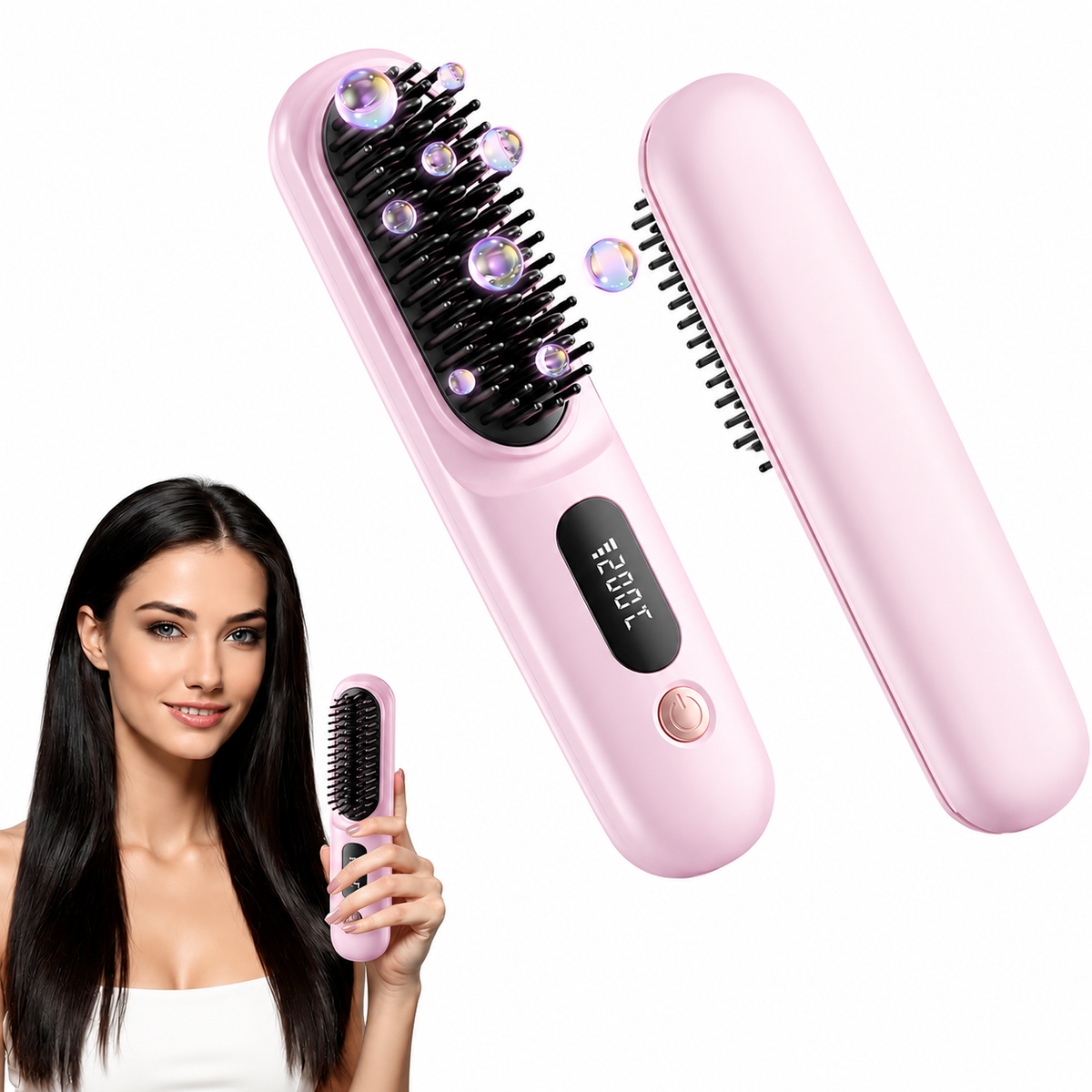 Cordless Hair Straightener Brush
