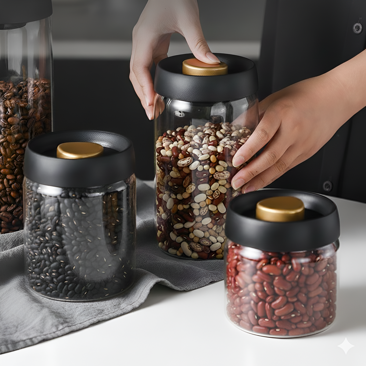 Vacuum Press Storage Jars