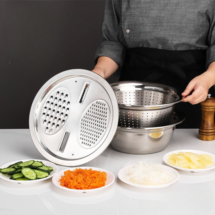 Multifunctional Steel Bowl Set