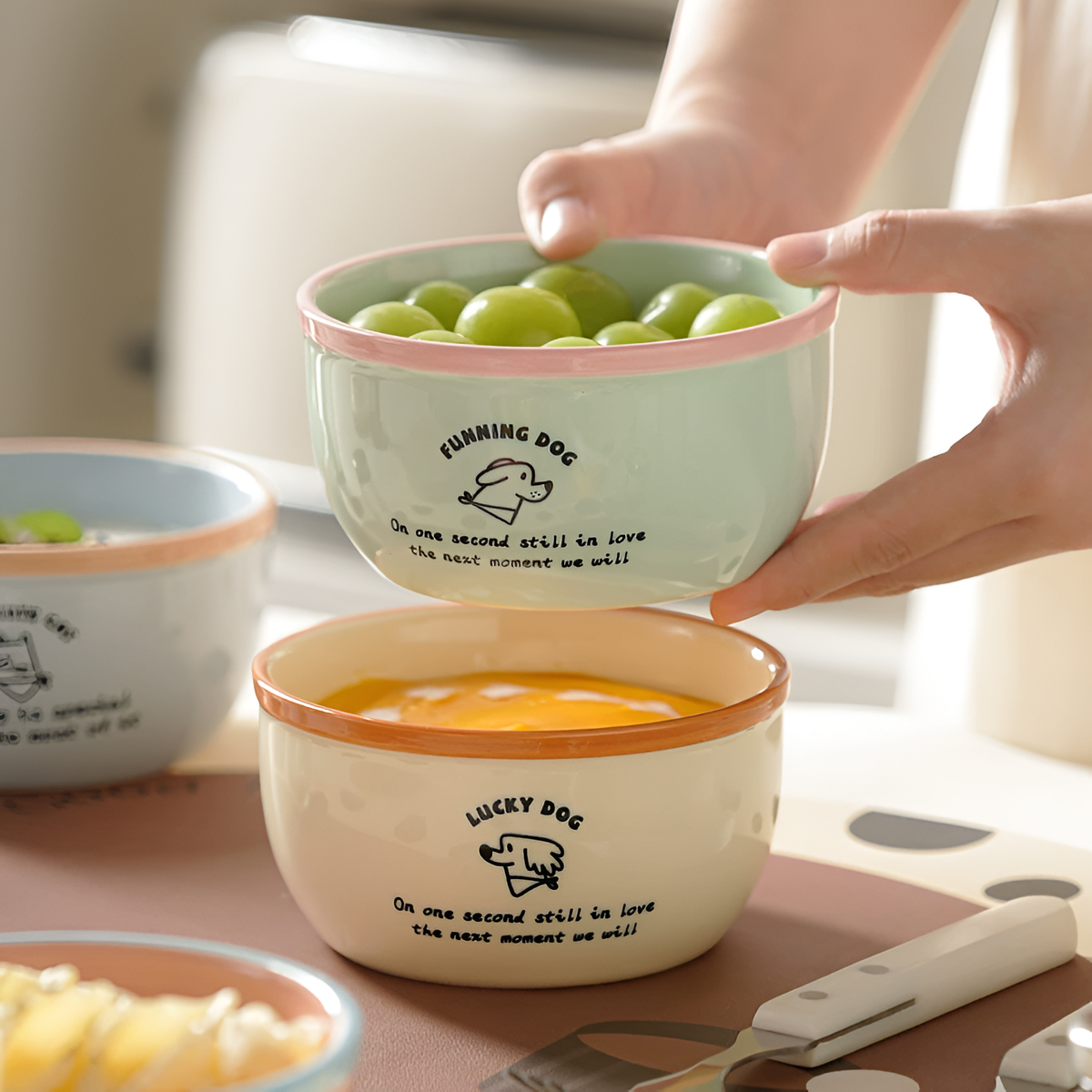 Cartoon Ceramic Bowl Set