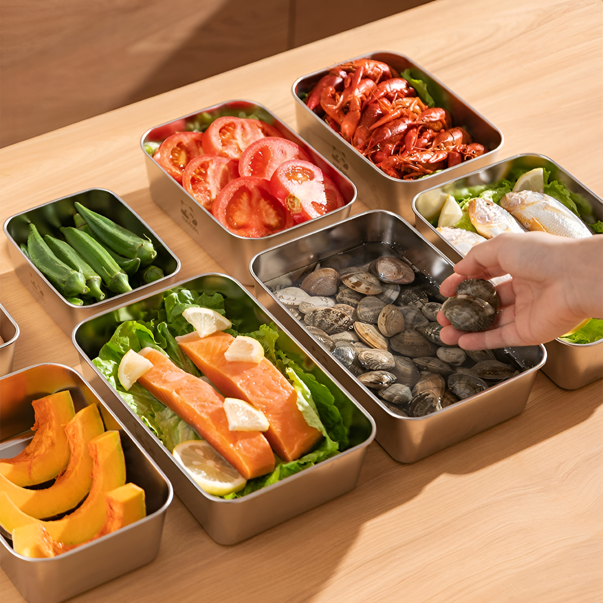 Steel Panda Container Set