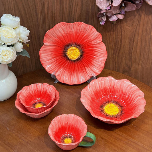 Flower Shape Dinner Set