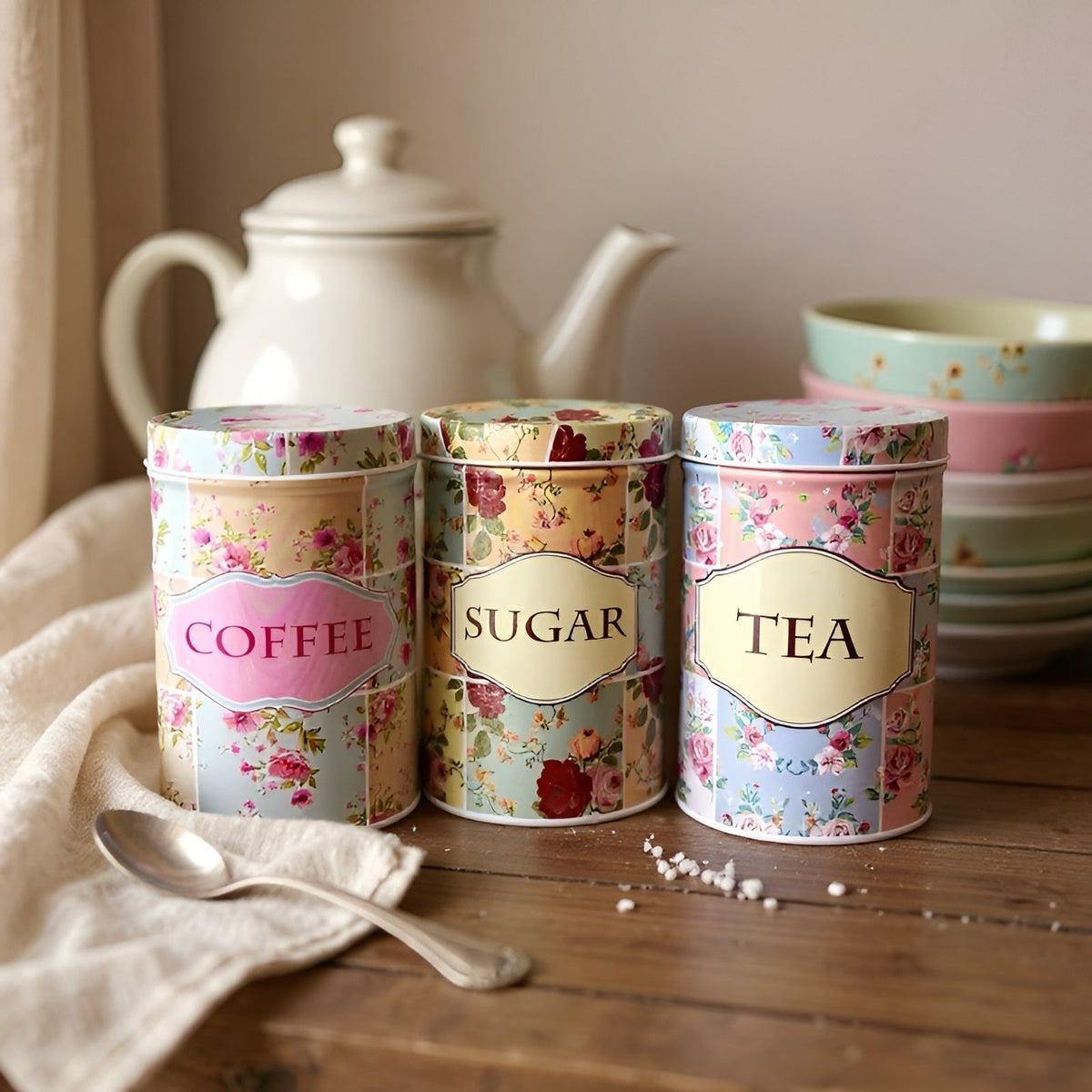 Vintage Storage Tin Set