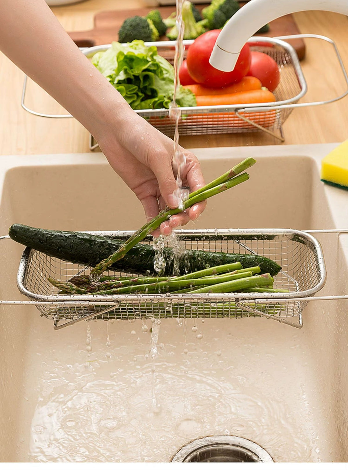 Extendable Stainless Steel Sink Rack