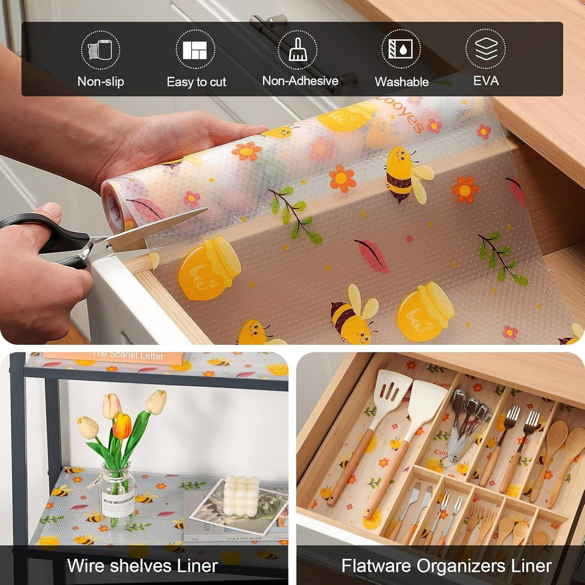 Anti-Slip Waterproof Cabinet & Drawer Protection Liner (45*125cm)