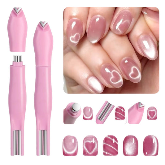 Heart Shape Cat Eye Nail Magnet